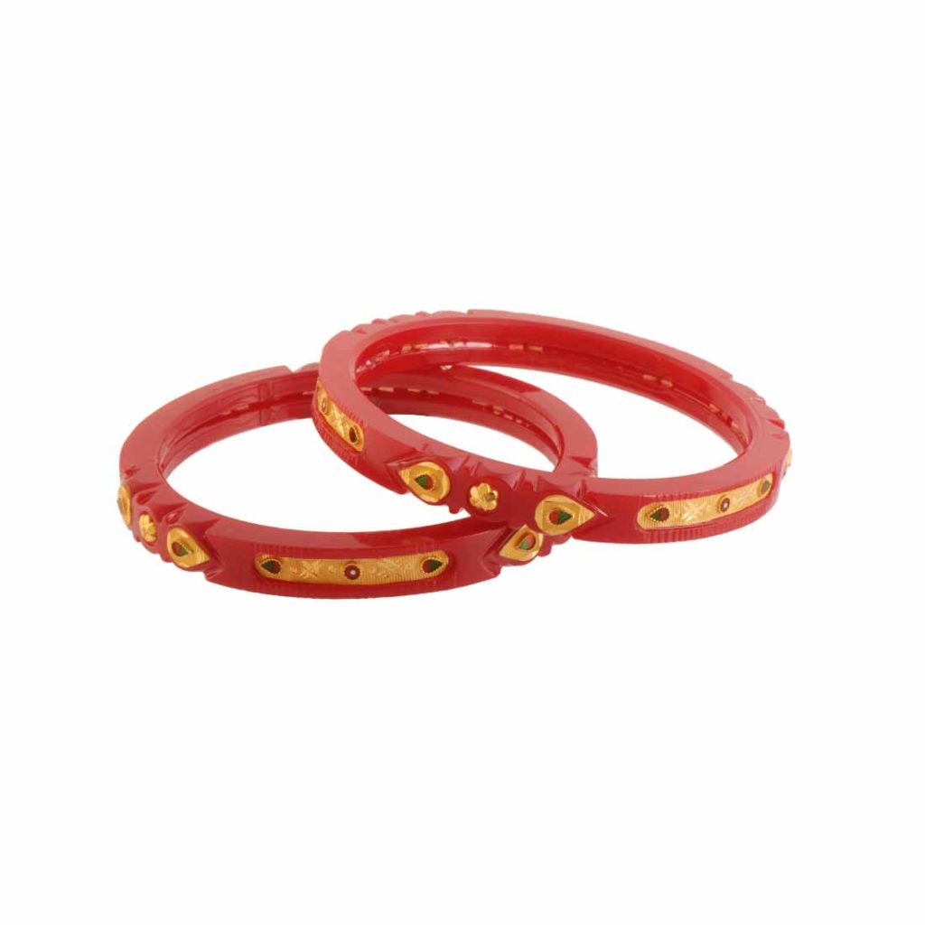 Indian Traditional Plastic Gold Plated Shakha Pola Bangles For Womens | eBay
