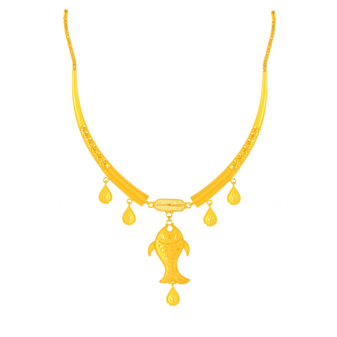 22K Gold Necklace for Women - 235-GN267 in 15.500 Grams