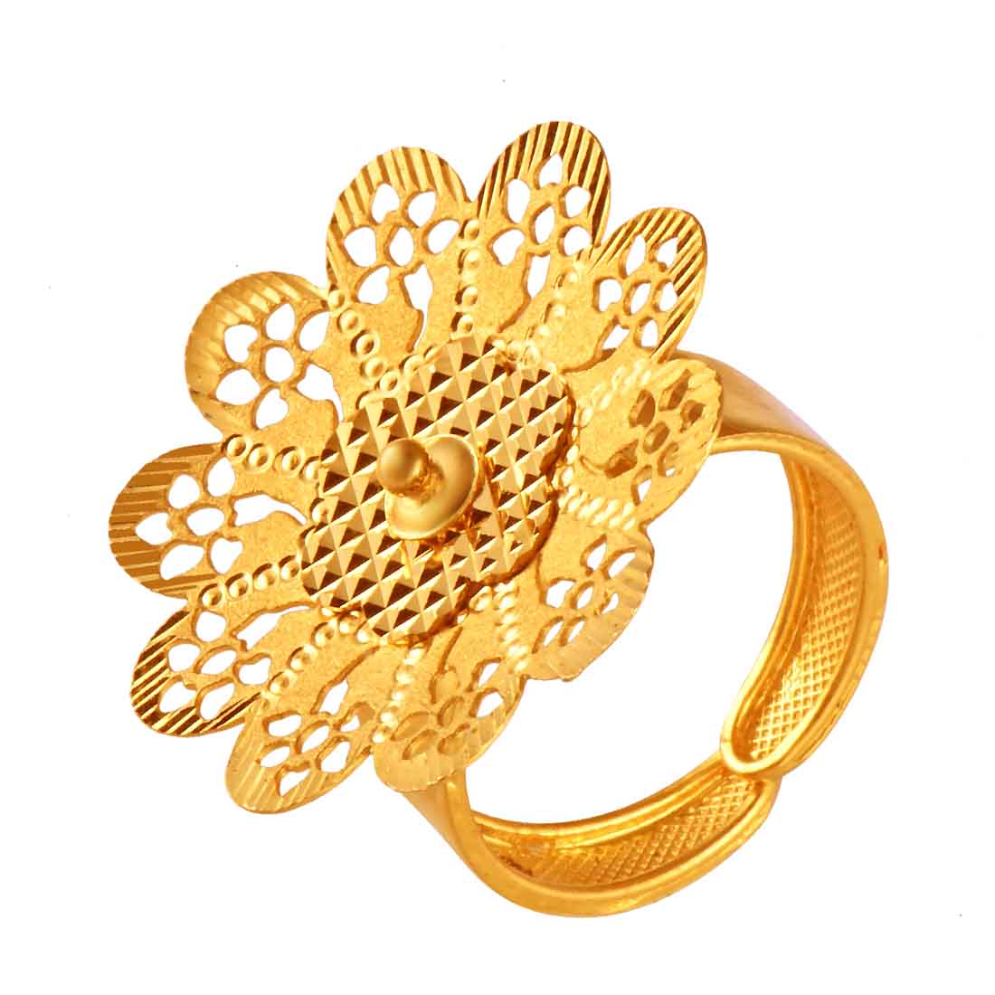 Senco Gold & Diamonds The Spiral Leaf Gold Ring : Amazon.in: Jewellery