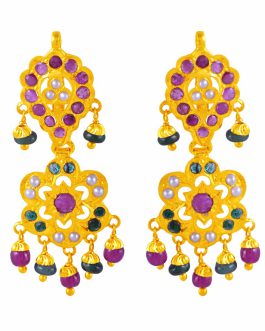 22k Gold Jhumka Earrings For Women ER-2307