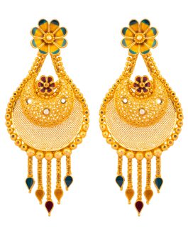 22k Gold Jhumka Earrings For Women ER-2365