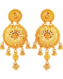 22k Gold Jhumka Earrings For Women ER-3078