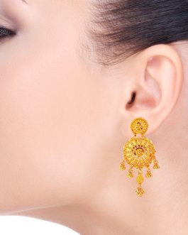 22k Gold Jhumka Earrings For Women ER-3078