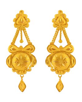 22K Gold Jhumka Earrings For Women ER-3187