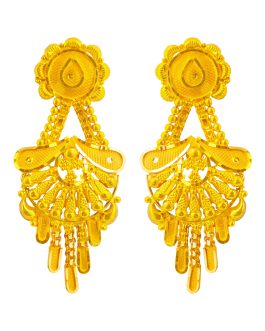 22K Gold Jhumka Earrings For Women ER-3197
