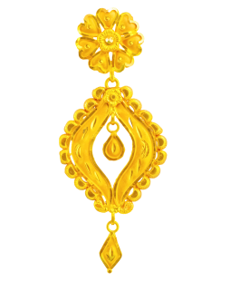22K Gold Jhumka Earrings For Women ER-3205