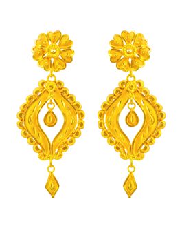 22K Gold Jhumka Earrings For Women ER-3205