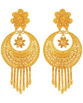 22K Gold Jhumka Earrings For Women ER-3214