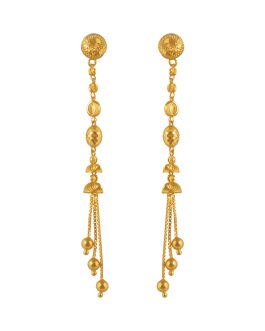 22K Gold Jhumka Earrings For Women ER-3218