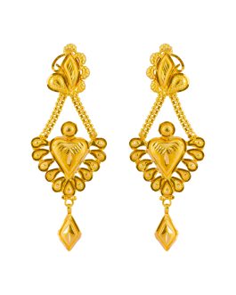 22K Gold Jhumka Earrings For Women ER-3233