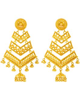 22K Gold Jhumka Earrings For Women ER-3235