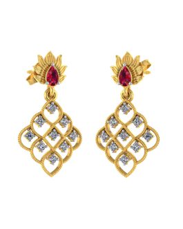 22K Gold Earrings For Women ER-CD-3
