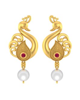 22K Gold Earrings For Women ER-CD-4