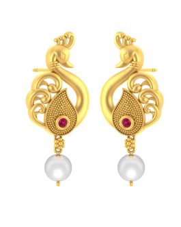 22K Gold Earrings For Women ER-CD-4
