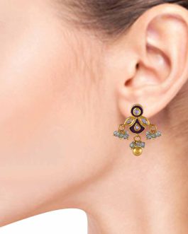 22k Gold Ear Tops For Women ET-3887