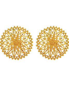 22K Gold Ear Tops For Women ET-4967