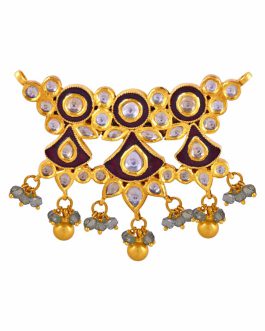 22k Gold Kundan Pendant L-3930