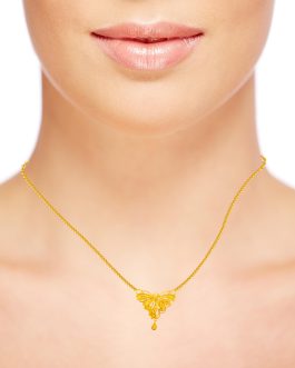 22k Gold Pendant Double Loop L-4065