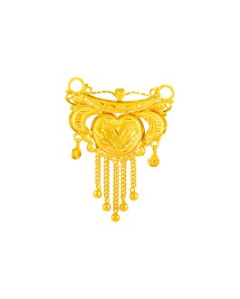 22k Gold Pendant Double Loop L-4066