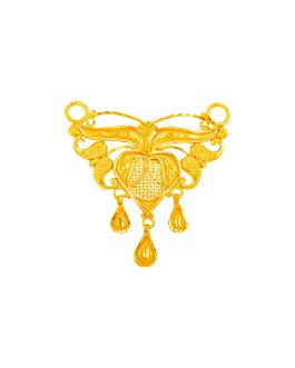 22k Gold Pendant Double Loop L-4067