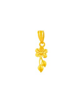 22k Gold Floral Pendant L-4075