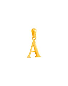 22k Gold “A” Pendant L-4090