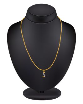 22k Gold ‘S’Pendant L-4092