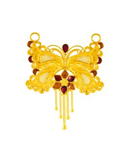 22k Gold Beautiful Butterfly Pendant L-3763