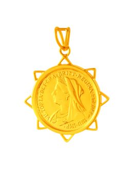 22k Gold Guinea Pendant L-641