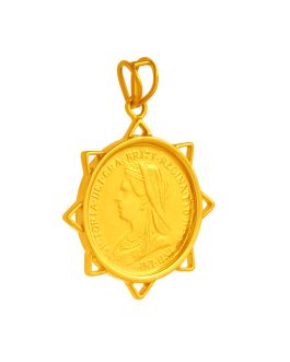 22k Gold Guinea Pendant L-641