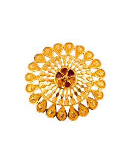 22K Gold Adjustable Ladies Ring LR-4498