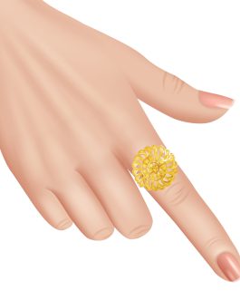 22K Gold Ladies Ring Adjustable LR-4641