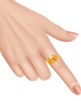 22K Gold Womens Ring LR-4654