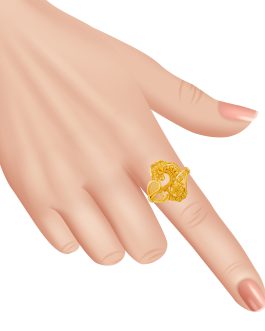 22K Gold Womens Ring LR-4661