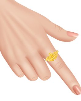 22K Gold Womens Ring LR-4663