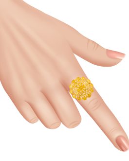 22K Gold Womens Ring Adjustable LR-4668