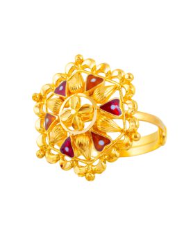 22K Gold Womens Ring Adjustable LR-4669