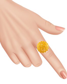 22K Gold Womens Ring Adjustable LR-4672