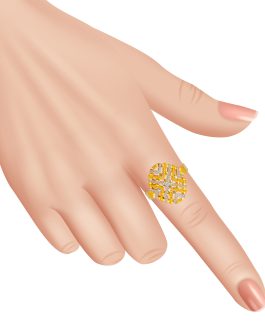 22K Gold Womens Ring LR-4678