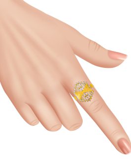 22K Gold Womens Ring LR-4679