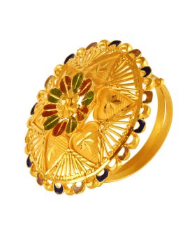 22K Gold Adjustable Ladies Ring – LR-3581