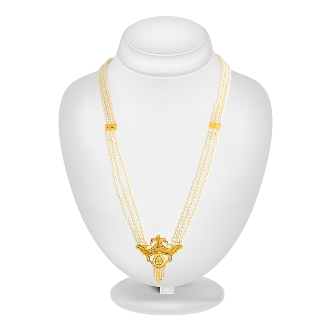 22K Gold Pearl Necklace For Women N-1905 - Rupashree Jewellers RB