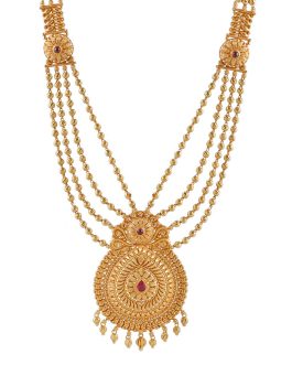 22k Gold Antique Bridal Necklace N-1936
