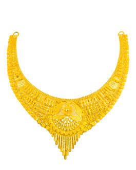 22K Gold Necklace For Women N-2039