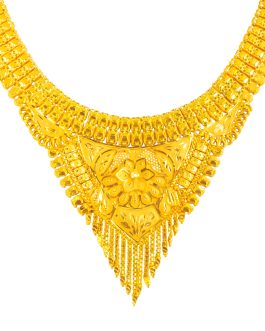 22K Gold Lappa Necklace For Women N-2040