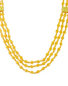 22K Gold Tusi Lahari Necklace For Women N-2054