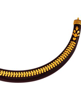 22K Gold Pola Necklace in Black For Women N-T-104