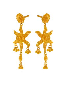 22k Gold Jhumka Earrings For Women ER-2309