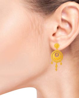 22k Gold Jhumka Earrings For Women ER-362