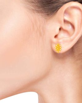 22k Gold Ear Tops For Women ET-372